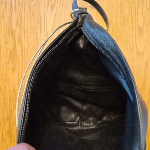 Renato Angi Venezia leather backpack, triangular design