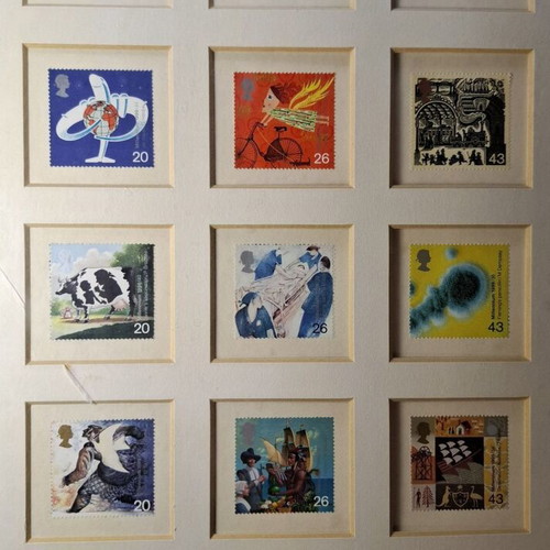 Framed Royal Mail Millennium Edition stamp collection like new
