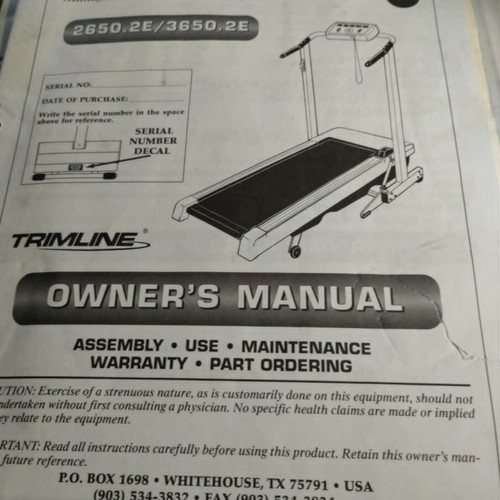 Trimline 2650 treadmill