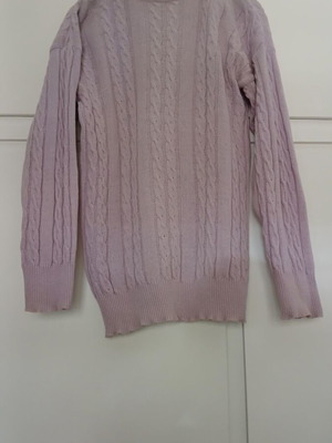 Cariaggi Lanificio S.P.A. women's knitted sweater like new, lilac, cable pattern
