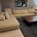 Corner sofa used, beige, high quality, comfortable