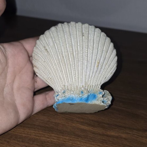 Mermaid Figurine with Dolphins in Shell resin decoration like new