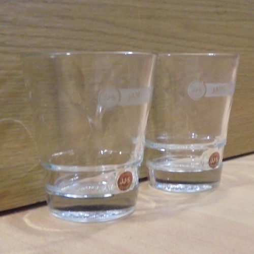 Jameson Irish Whiskey set of two promotional glasses used