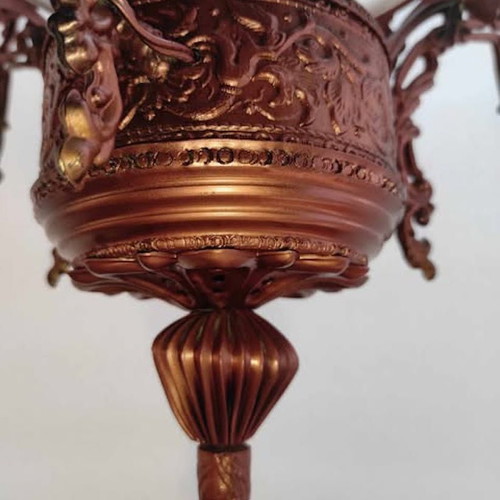 Traditional ceiling lamp like new, bronze finish