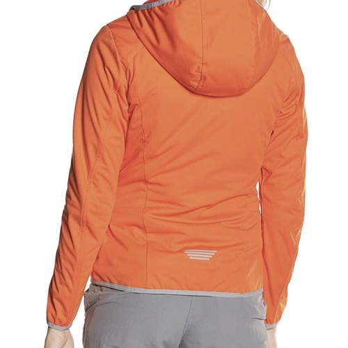 CMP Fix Hood Reverse Softshell Jacket new, women's size S, orange