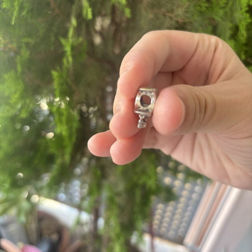 Pandora Moon and Stars Charm like new, silver with blue stones
