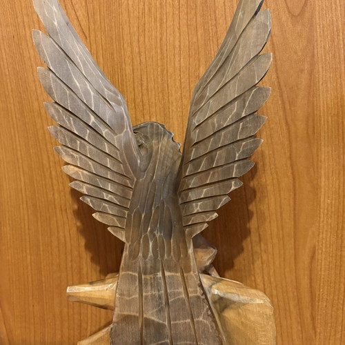 Soviet Vintage Wood Carving Eagle 32cm like new, authentic USSR
