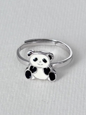 Children's silver .925 ring like new with teddy bear design