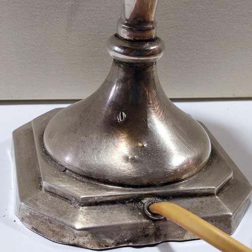 Silver lamp 925 used, height 31cm, weight 530gr