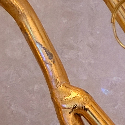 Pendant ceiling light 6xG9 like new, brass finish with crystals