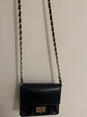 Small black shoulder bag new, ideal for evening