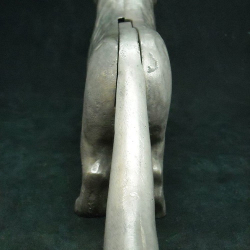 Antique brass table nutcracker in dog shape used