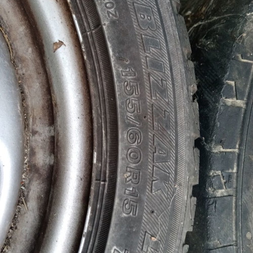 Steel rims for Smart 15" used, set of 4 with old tires