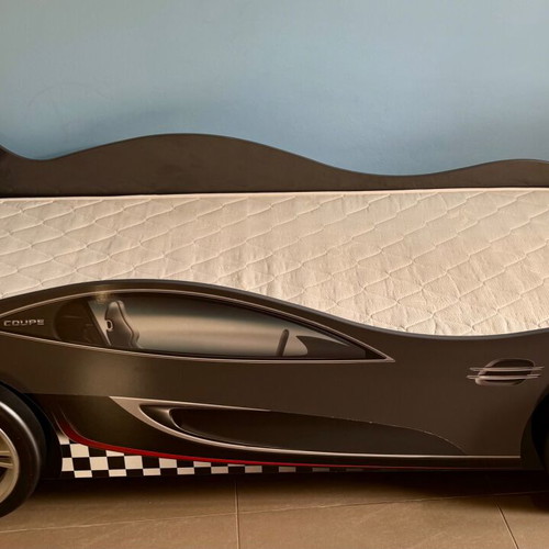 Children's Car Bed with Orthopedic Mattress like new