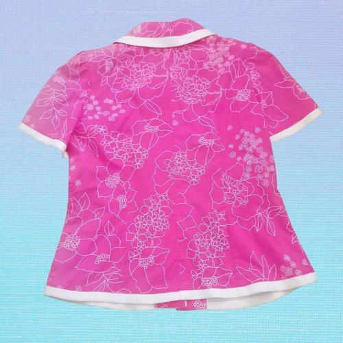 Pink summer shirt 90s deadstock, small, Cyprus made