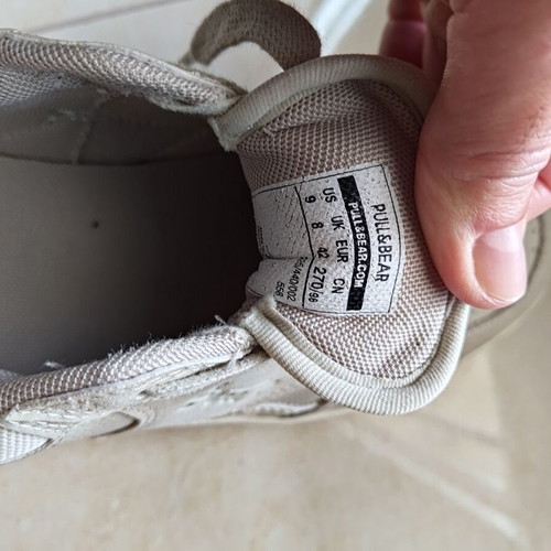 Pull & Bear beige sneakers size 42 like new
