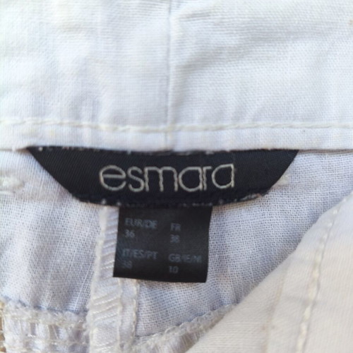 Esmara linen cotton shorts size M like new, white