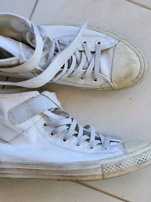 Converse All Star leather white ankle boots size 41 used