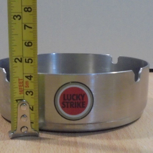 Lucky Strike Cigarettes Promotional Metal Ashtray Like New