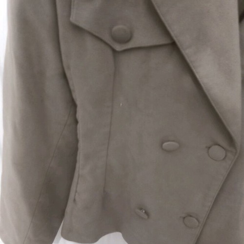 Women's jacket used, beige suede, size S