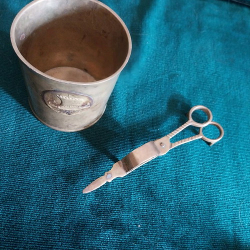 Bronze set cup and candle snuffer used