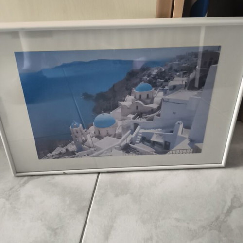 Santorini print used art
