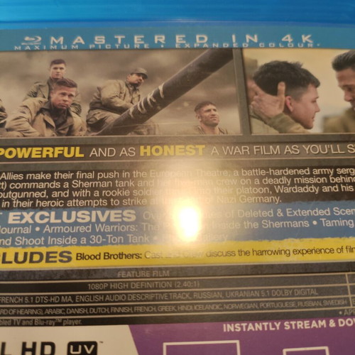 Fury Blu-Ray like new with Greek subtitles