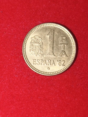Spanish coin 1 peseta used