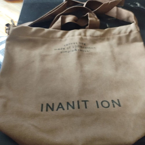 Canvas bag, medium size, brown, soft, crossbody or handheld