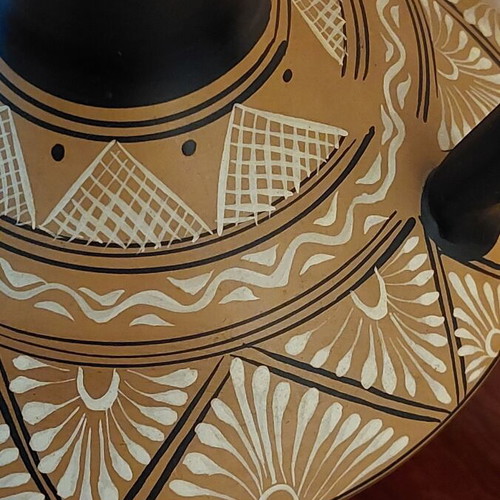 Ceramic wine jug handmade, like new, Archagelos Rhodes 1969