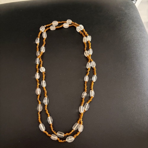 Long necklace with glass beads 60cm like new