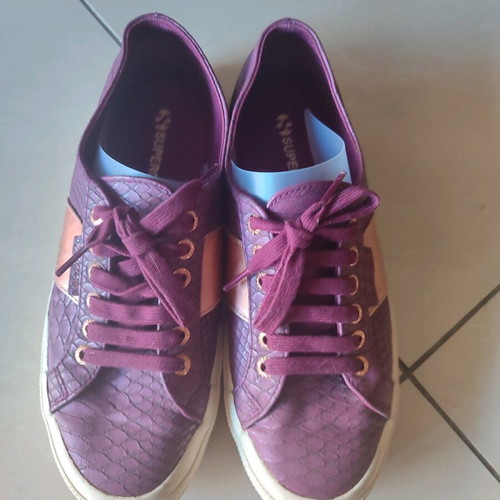 Superga Νο40 Σαν Καινούργιο Μωβ Αθλητικά Με Ροζ Χρυσές Λεπτομέρειες