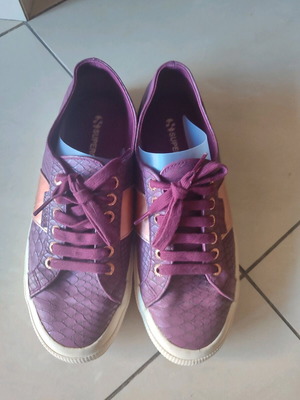 Superga Νο40 Σαν Καινούργιο Μωβ Αθλητικά Με Ροζ Χρυσές Λεπτομέρειες