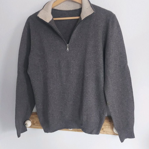 Wool sweater women used, gray, size S