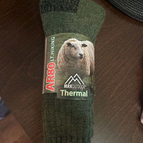 Men's wool thermal warm socks A-Style green new
