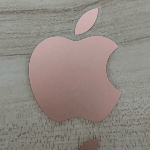 Apple stickers pink gold, new, collectible