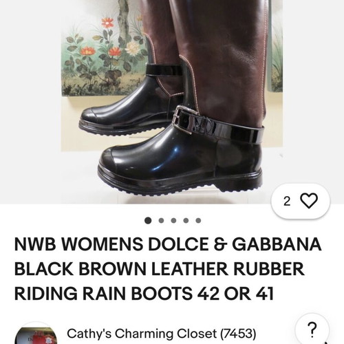 (37) Dolce&Gabbana rain boots, galoshes, shoes, riding, rain boots, riding
