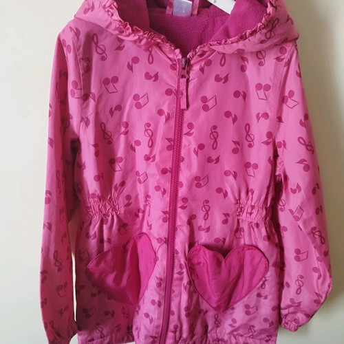 Little kids pink jacket like new, size 128 for 7-8 years
