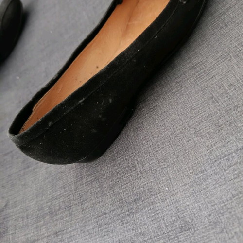 Loafers women's used black suede Greek made Lemisios