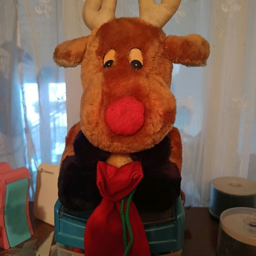 Rudolph plush bear used in good condition