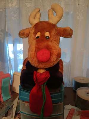 Rudolph plush bear used in good condition