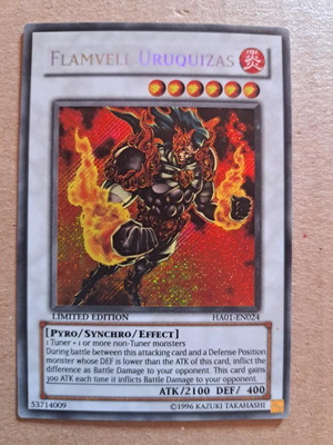 Yugioh Flamvell Uruquizas HA01-EN024 Secret Rare Limited Edition σαν καινούργιο