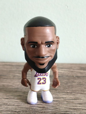 LeBron James LA Lakers collectible mini figure used authentic