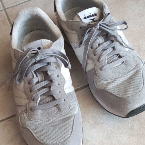 Diadora sneakers size 46 used, white and grey