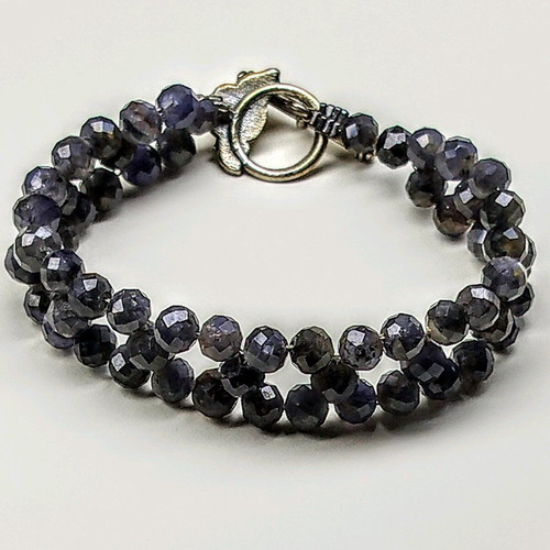 Iolite bracelet new, handmade, purple