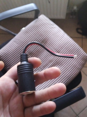 Car lighter female with double cable new