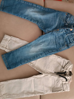 Jeans and chino pants like new, pack of 2 for 2-year-olds