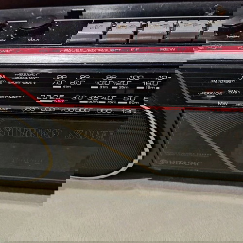 Винтидж радиокасетофон Hitachi TRK-6300W - функционален!