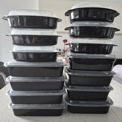Plastic takeaway containers like new, set of 15, microwave safe