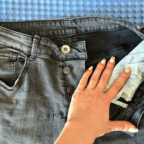 Cargo jeans pants, size Large, black